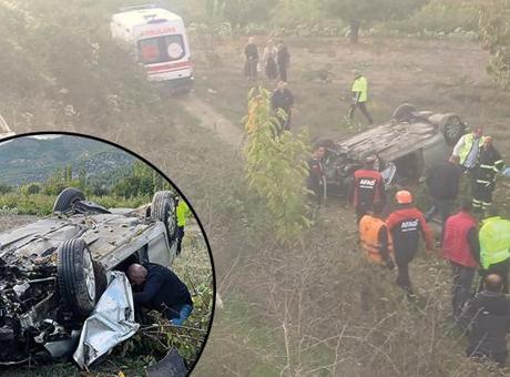 Amasya’da feci kaza! Otomobil tarlaya uçtu: 1 ölü, 1 yaralı