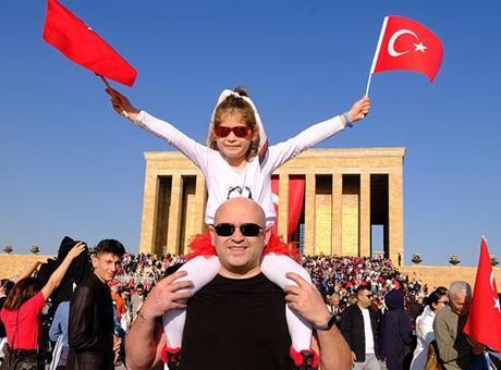 Anıtkabir’de Cumhuriyet Bayramı coşkusu