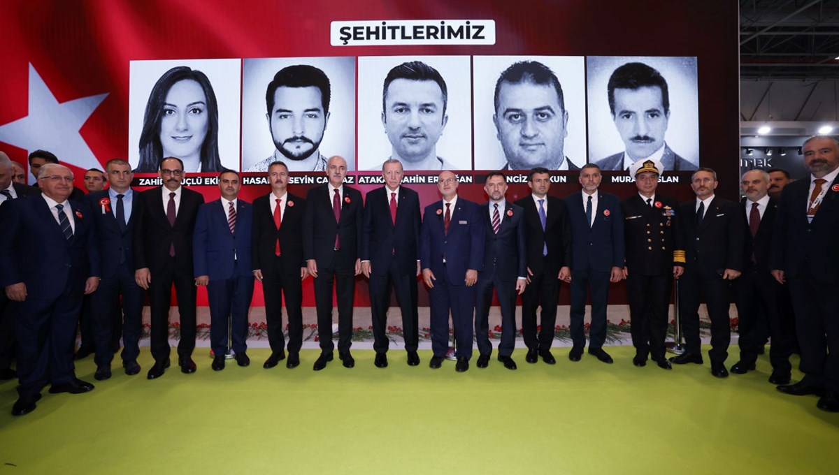 Cumhurbaşkanı Erdoğan, SAHA EXPO’da şehitlerin anısına hazırlanan bölümü ziyaret etti