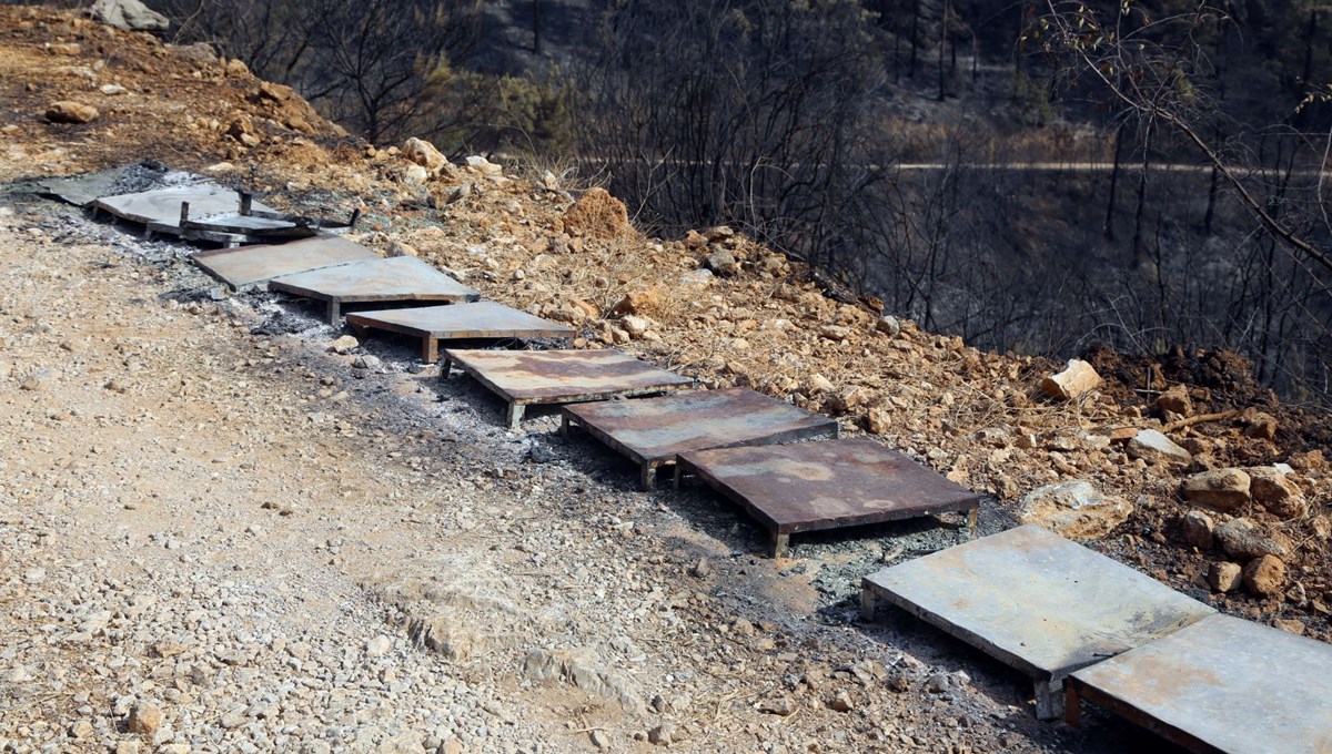 Menteşe’de çıkan orman yangını: 120 arı kovanı zarar gördü