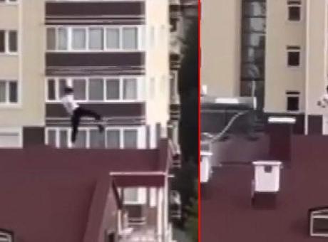 Yer: Nevşehir! 10 katlı binanın çatısında ilginç hareketler