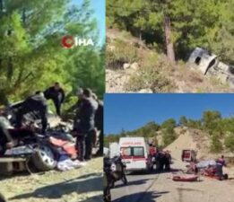Antalya-Isparta yolunda feci kaza: 2 ölü, 6 ağır yaralı