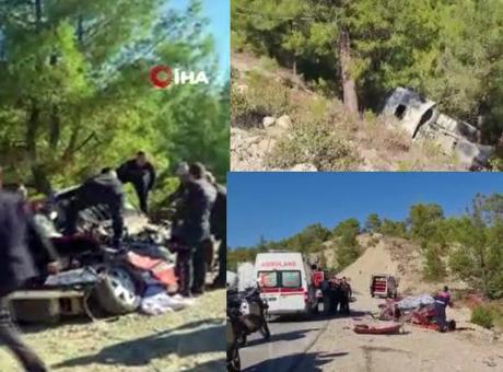 Antalya-Isparta yolunda feci kaza: 2 ölü, 6 ağır yaralı