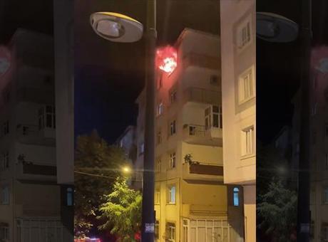 Bahçelievler’de 6 katlı binadaki yangın kısa sürede söndürüldü