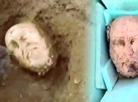 Bakan duyurdu! 4. yüzyıla ait heykelin kafası da bulundu