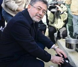 Bakan Yumaklı, ‘Zeytin’ adı verilen köpeği sahiplendi