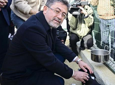 Bakan Yumaklı, ‘Zeytin’ adı verilen köpeği sahiplendi