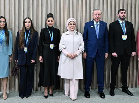 Emine Erdoğan, Azerbaycan, Kırgızistan ve Özbekistan liderlerinin eşleriyle görüştü