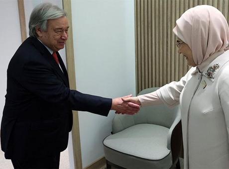 Emine Erdoğan BM Genel Sekreteri Guterres ile bir araya geldi! İşte masadaki konular…