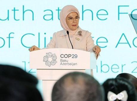 Emine Erdoğan iklim gönüllüsü gençlerle bir araya geldi