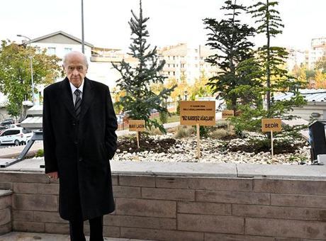 MHP Genel Merkezi önüne ‘Biz kardeşiz’ ağaçları dikildi