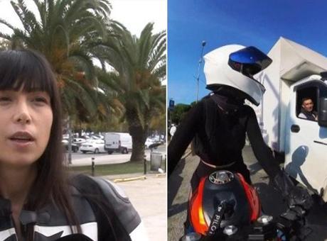 Motosiklet sürücüsü kadının çektiği videoyu milyonlar izledi: Bu kadarını beklemiyordum