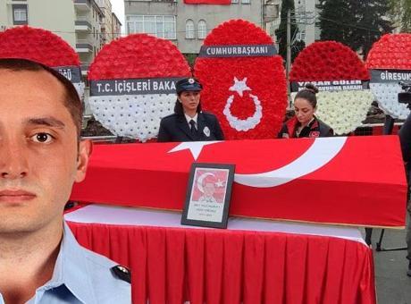 Trafik kazasında şehit olan polis Ogün Yürümez, son yolculuğuna uğurlandı