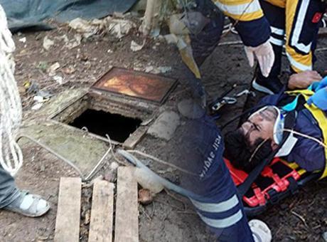 12 metrelik artezyen kuyusuna düştü, itfaiye kurtardı
