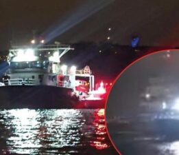 Beykoz’da kargo gemisi balıkçı ağlarına takıldı
