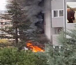 Çorlu’da korku dolu anlar! Evinde yangın çıktı engelli oğlu ile içeride kaldı