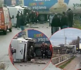 SON DAKİKA BALIKESİR KAZA HABERLERİ: TIR’la öğrenci servisi çarpıştı! 8 öğrencinin durumu ağır