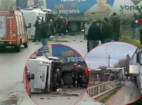 SON DAKİKA BALIKESİR KAZA HABERLERİ: TIR’la öğrenci servisi çarpıştı! 8 öğrencinin durumu ağır