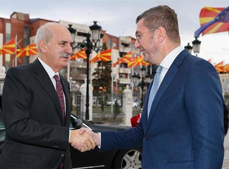 TBMM Başkanı Kurtulmuş Kuzey Makedonya Başbakanı ile görüştü