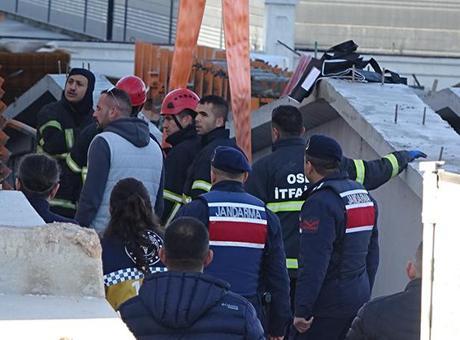 Üzerine beton blok düşen işçinin kahreden sonu