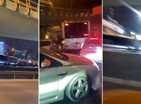 15 Temmuz Şehitler Köprüsü girişinde feci kaza! Kontrolden çıkan metrobüs 4 araca çarptı