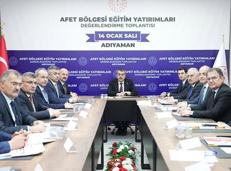 Bakan Tekin Afet Bölgesi Eğitim Yatırımları Değerlendirme Toplantısı’na katıldı