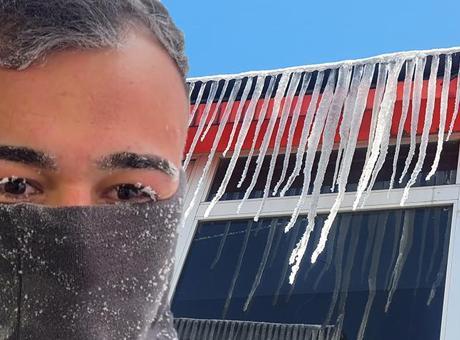 Bir kent adeta dondu! Sıfırın altında eksi 32,3 derece