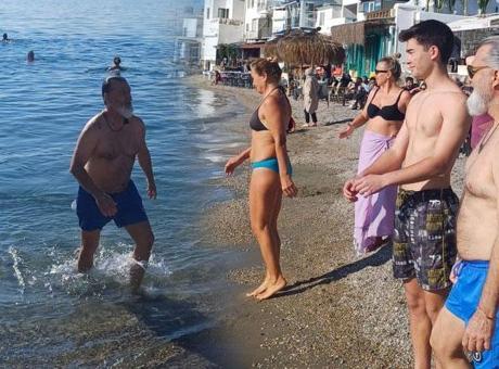 Burası Türkiye! Yeni yıla denizde ‘merhaba’ dediler