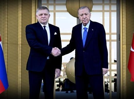 Cumhurbaşkanı Erdoğan ile Slovak Cumhuriyeti Başbakanı Fico ortak basın toplantısı düzenliyor