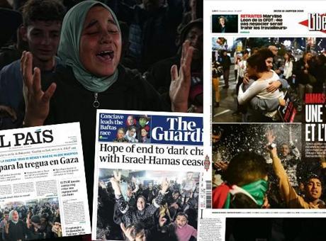 Dünya gazeteleri Gazze’deki ateşkesi manşetten gördü: Gözlerine inanamadılar!