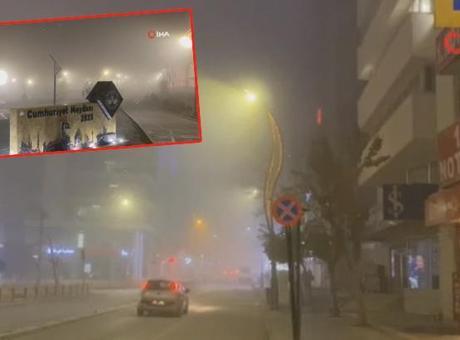 Elazığ’da yoğun sis etkili oldu: Görüş mesafesi 5 metreye kadar düştü