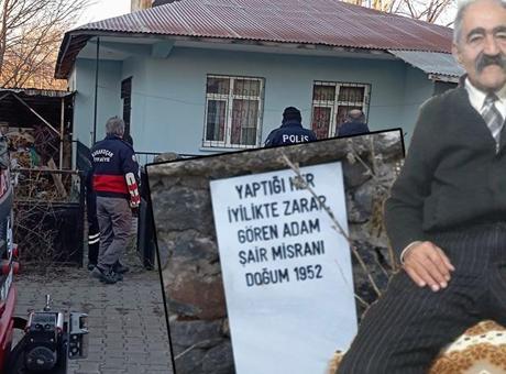 Evinin önünde cesedi, bahçe duvarının yanında mezar taşı bulundu