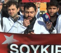Fatih’te sağlık çalışanları Gazze için toplandı