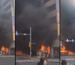Güney Kore’nin Seongnam şehrinde 8 katlı binada yangın çıktı