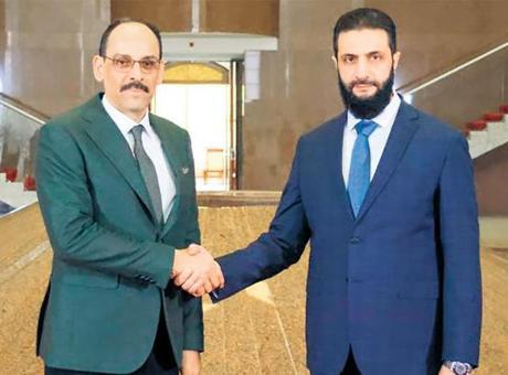 MİT Başkanı Kalın Ahmed Şara ile görüştü
