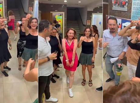 Okul bahçesinde şampanya patlattılar! Öğretmenlerle ilgili karar verildi