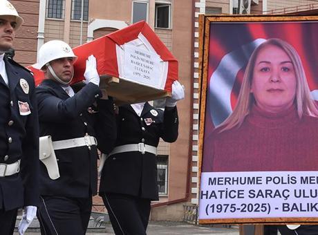 Pıhtı atması sonucu hayatını kaybeden polis memuru için tören düzenlendi