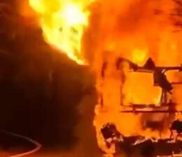 Sarıyer’de korku dolu anlar! İETT otobüsü alev alev yandı