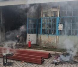 Sobaya tiner döktü, saniyeler içinde dehşeti yaşadı