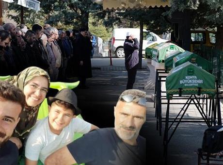 Yer: Konya! Katlettiği ailesiyle yan yana toprağa verildi