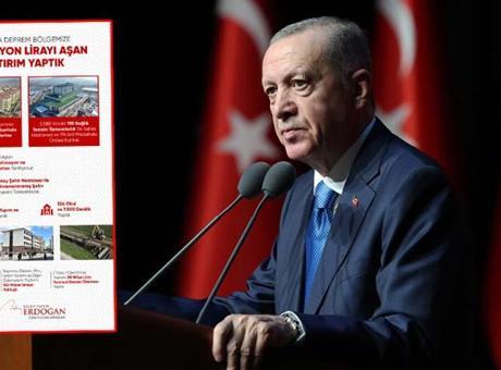 Cumhurbaşkanı Erdoğan paylaştı: Son 2 yılda deprem bölgesine 2,6 trilyon lirayı aşan yatırım yaptık