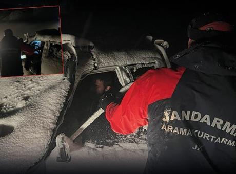 Donmak üzereyken kurtarıldılar! Eksi 8 derecede nefes kesen operasyon