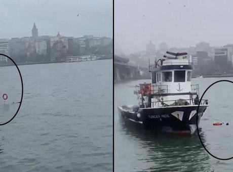 Fatih’te bir kadın denize düştü! Dehşet anları kameraya takıldı