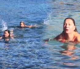 Fotoğraflar bugün çekildi! Burası Türkiye: Kış ortasında deniz keyfi