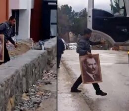 Karabük’te temizlik işçisinin Atatürk hassasiyeti