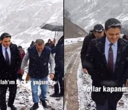 Kaymakamın kar anısı yürekleri ısıttı! Bakan Yerlikaya videoyu paylaştı