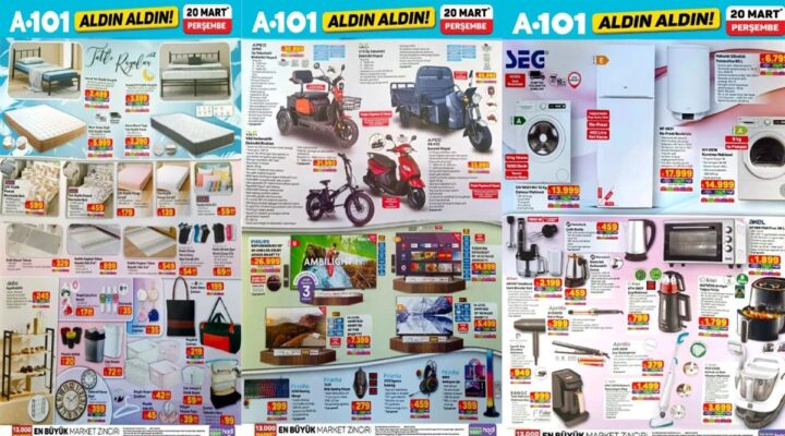 A101 Aktüel Kataloğu 20 Mart Perşembe: Televizyon, airfryer, gaming oyuncu ekipmanları, yatak ve karyola çeşitleri satışa çıkıyor