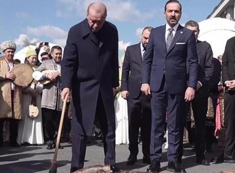 Son dakika: Cumhurbaşkanı Erdoğan, nevruz ateşini yaktı