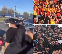 Göztepe ile Beşiktaş taraftarları arasında kavga