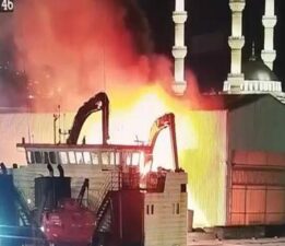 Zonguldak’ta limanda yangın! Sahadaki vinç kullanılamaz hale geldi